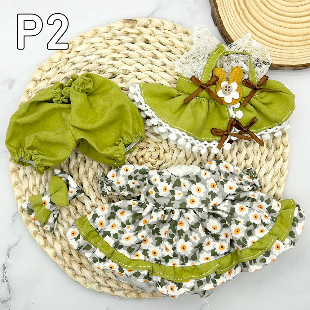 12 Inch 30 CM Bjd Anime Doll Kids Girls 4 To 16 Years Dollhouse Accessories Skirt Hat Headdress With Clothes Dress Up DIY Toys P-2 clothes / 30 cm