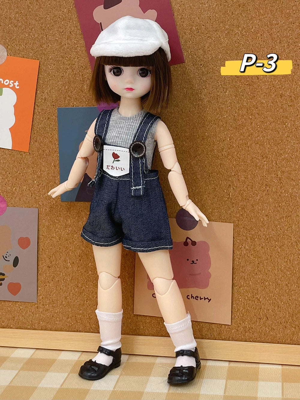 12 Inch 30 CM Bjd Anime Doll Kids Girls 4 To 16 Years Dollhouse Accessories Skirt Hat Headdress With Clothes Dress Up DIY Toys P-3 / 30 cm