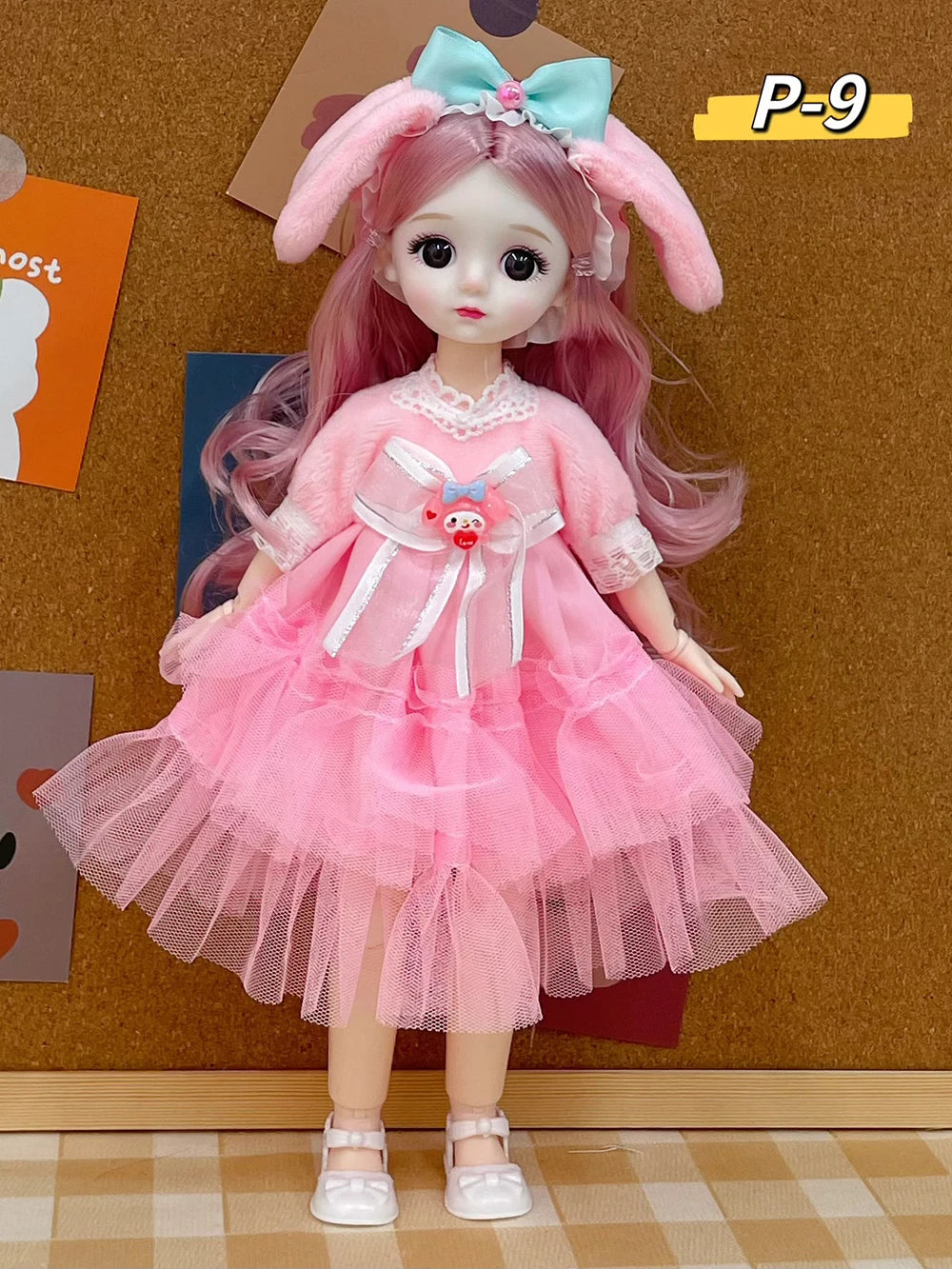 12 Inch 30 CM Bjd Anime Doll Kids Girls 4 To 16 Years Dollhouse Accessories Skirt Hat Headdress With Clothes Dress Up DIY Toys P-9 / 30 cm