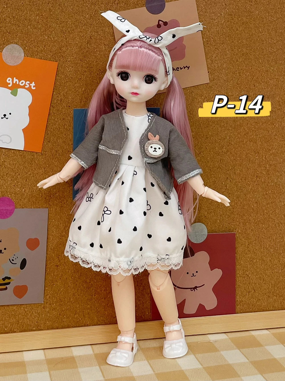 12 Inch Toys Bjd Anime Doll Dollhouse Accessories Kids Girls Skirt Hat Headdress With Clothes 30 CM 4 To 16 Years Dress Up Gifts P-14 / 30 cm