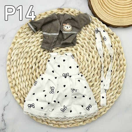 12 Inch Toys Bjd Anime Doll Dollhouse Accessories Kids Girls Skirt Hat Headdress With Clothes 30 CM 4 To 16 Years Dress Up Gifts P-14 clothes / 30 cm