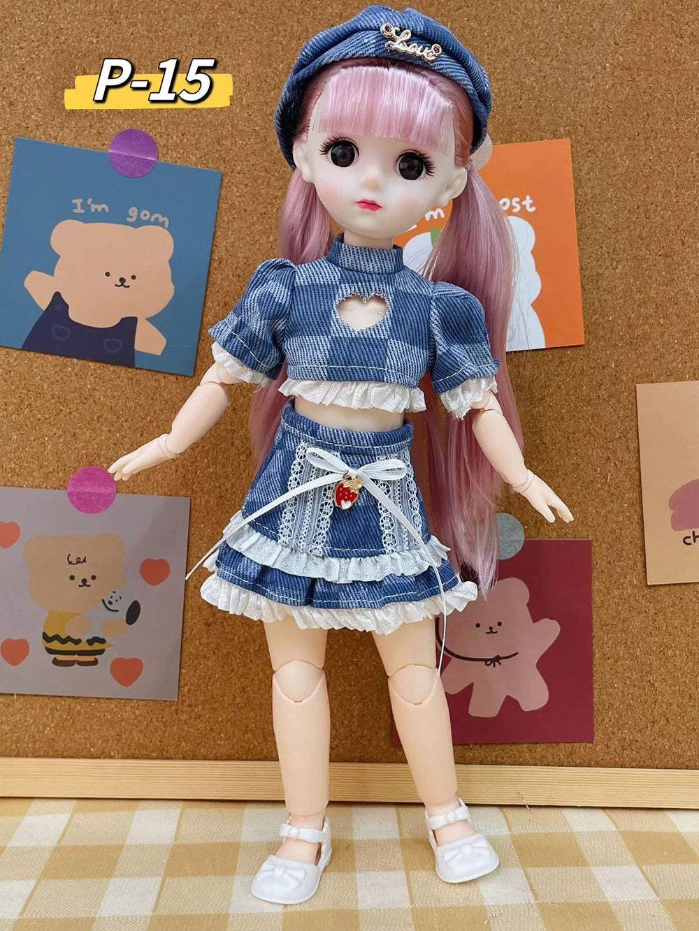 12 Inch Toys Bjd Anime Doll Dollhouse Accessories Kids Girls Skirt Hat Headdress With Clothes 30 CM 4 To 16 Years Dress Up Gifts P-15 / 30 cm