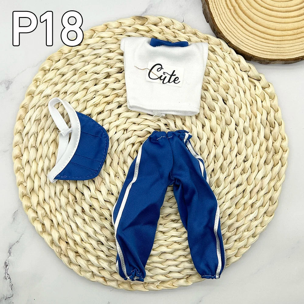 12 Inch Toys Bjd Anime Doll Dollhouse Accessories Kids Girls Skirt Hat Headdress With Clothes 30 CM 4 To 16 Years Dress Up Gifts P-18 clothes / 30 cm