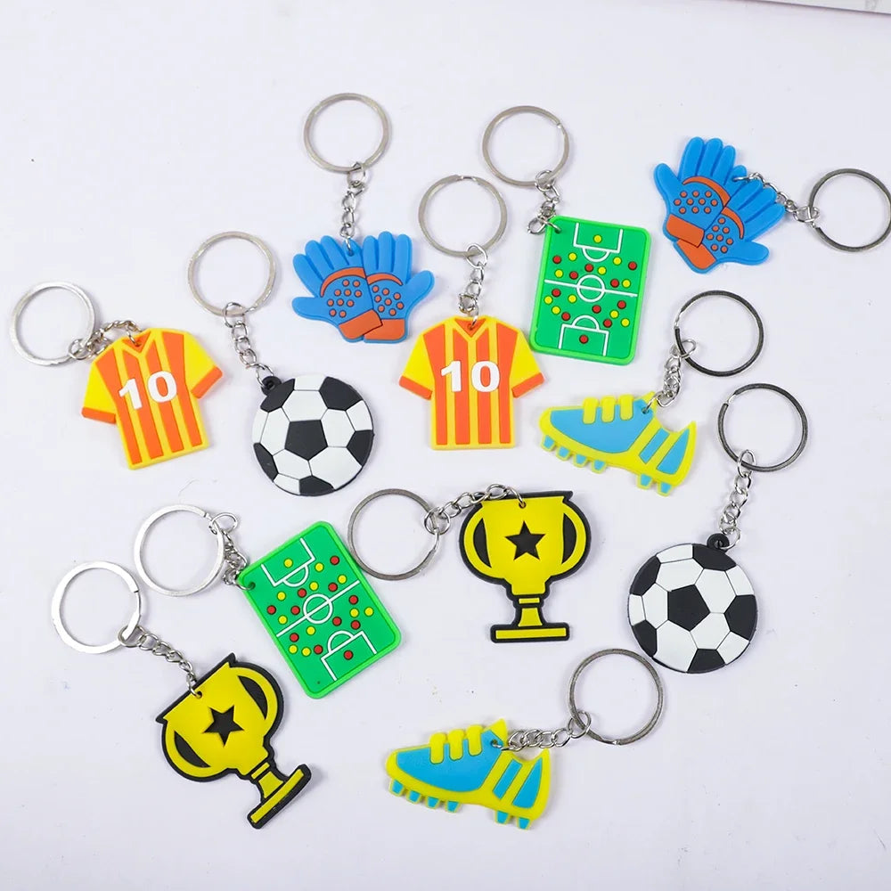12pcs Soccer Slap Bracelets Wristband Toys for Kids Football Theme Party Decoration 12Pcs keychian