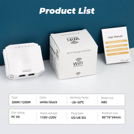 2.4G Wireless WiFi Repeater Booster 300 Mbps Router Wifi Long Range Band Network Extender Signal Amplifier 4 Antenna