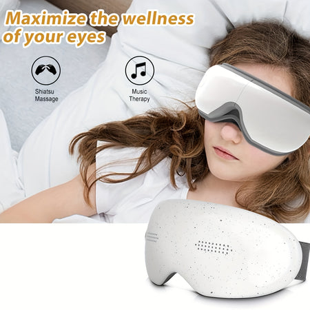 Hot Eye Massager - Music Eye Mask No Electricity For Home White