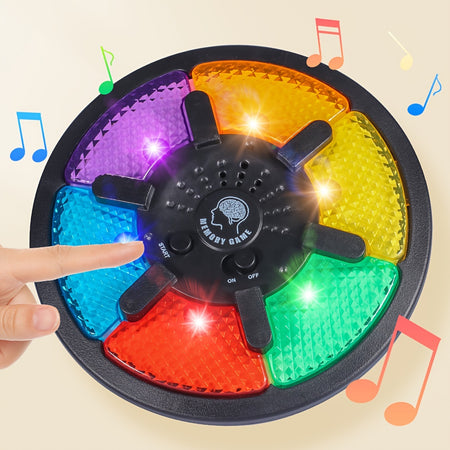 6-in-1 Round Memory Game Machine With Lights And Sounds - Ideal Memory Training Toy Gift