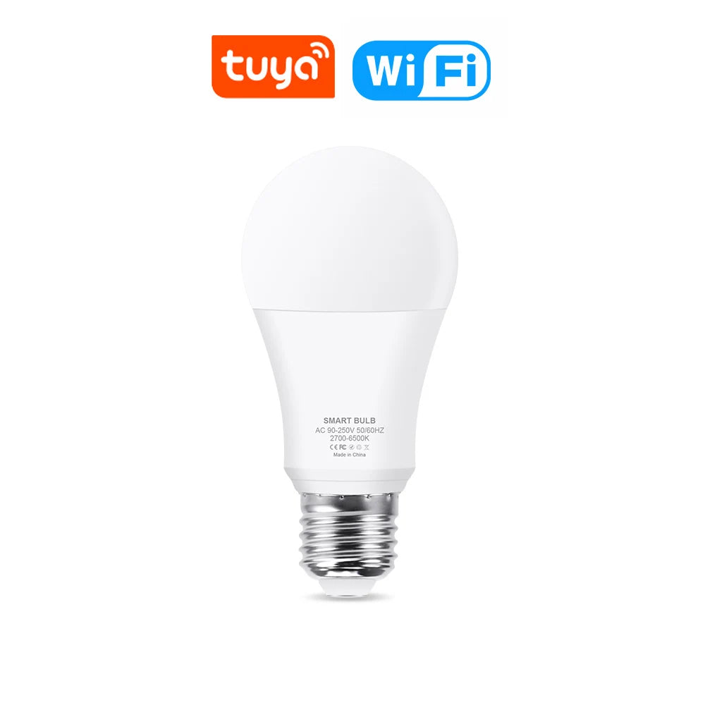 15W WiFi Smart Led Light Bulb E27 LED RGBCW Smart Bulb Voice Control Via Google Home Tuya Smart Life App Alexa RGB Lamp 110-220V