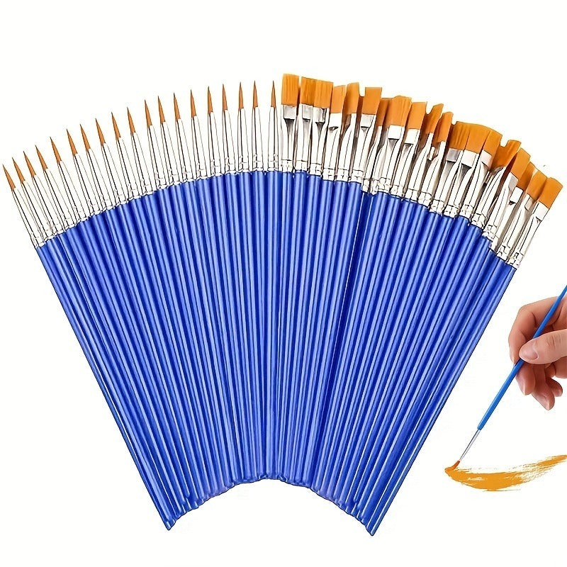 Versatile 10pcs Painting Brushes Set - Ideal for DIY Art Projects, Face Painting & Nail Art! - Cyprus