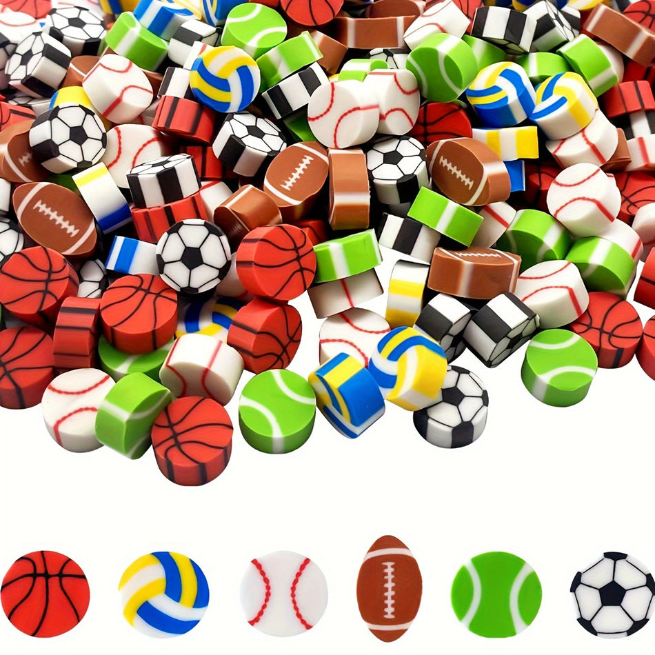 Sports Ball Mini Erasers Assortment - Ideal for Party Favors, School Rewards, and Gifts - Cyprus