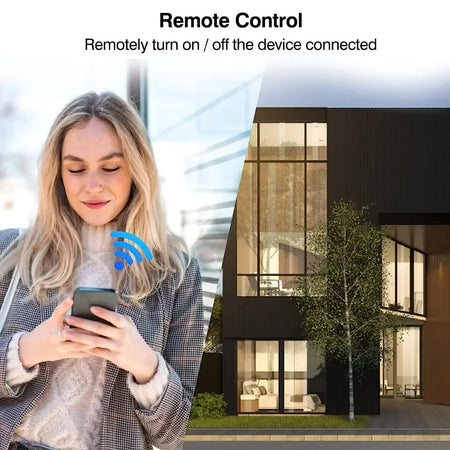 16A Tuya WiFi Smart Switch 2-way Control with Power Monitor Switch Mini Smart Breaker Smart Life Control Alexa Via Google Home