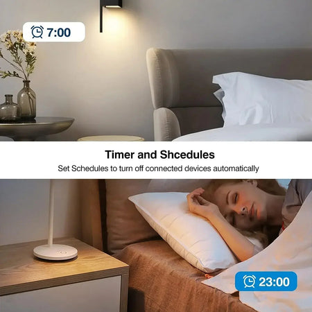 16A Tuya WiFi Smart Switch 2-way Control with Power Monitor Switch Mini Smart Breaker Smart Life Control Alexa Via Google Home