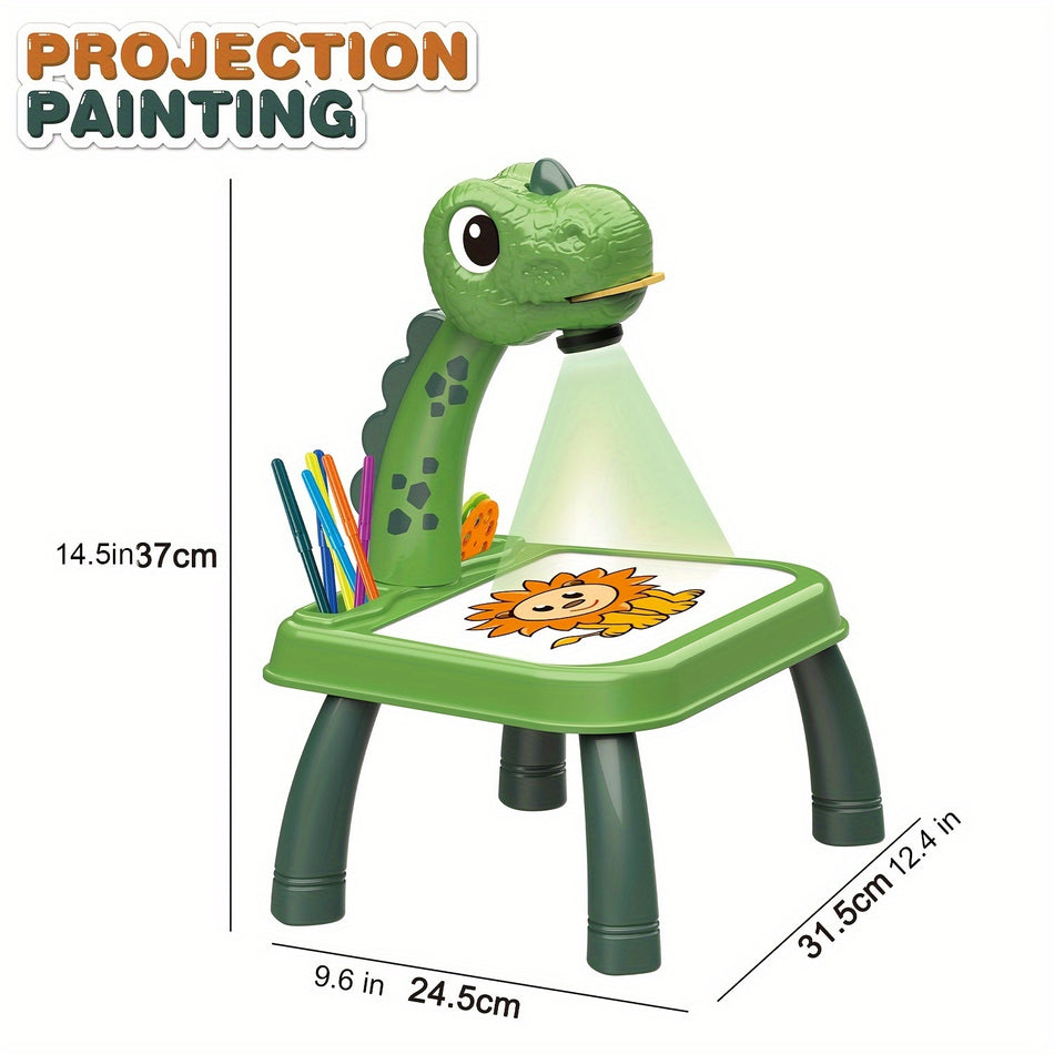 Dinosaur Projection Painting Table - Educational Toy for Kids