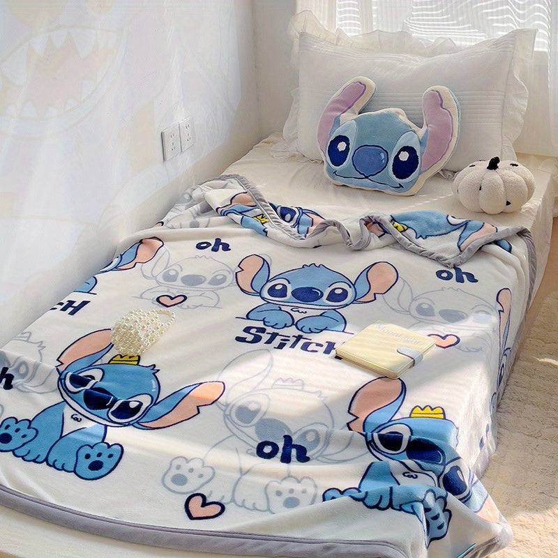 Disney Stitch Double Sided Cute Cartoon Blanket - Perfect for Office Naps, Camping & Cosy Evenings - Cyprus