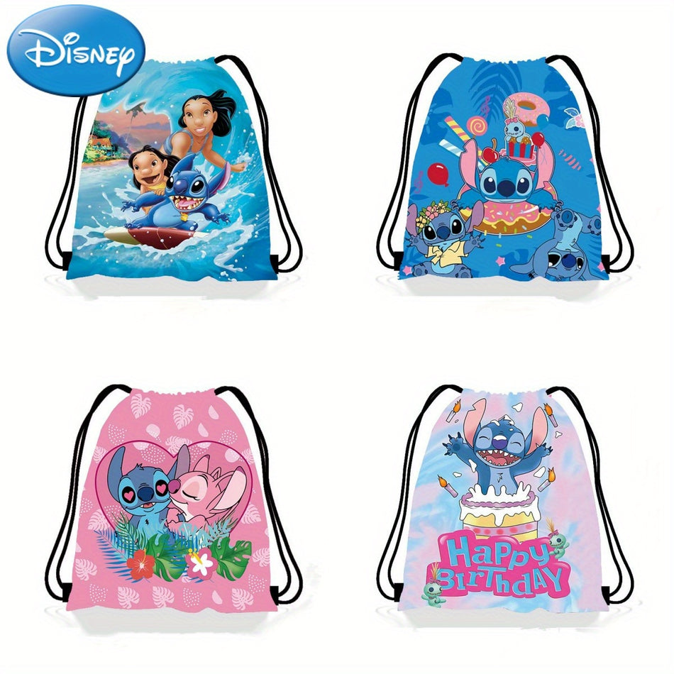 Disney Stitch Drawstring Backpack - Fashionable Kawaii Women's Storage Bag - Cyprus