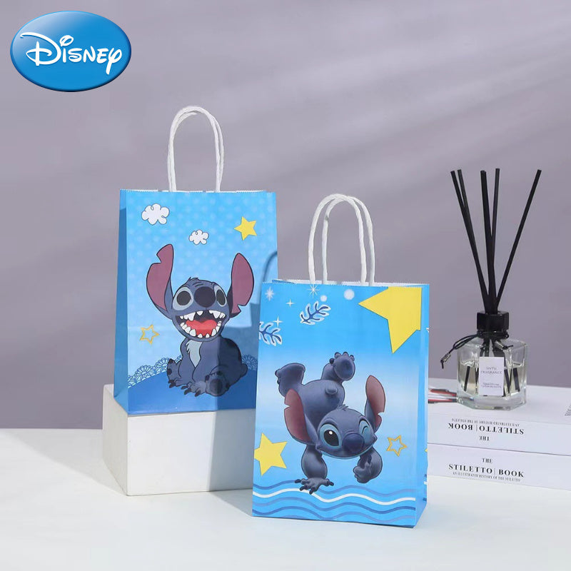 Disney 12pcs Stitch Cartoon Design Casual Kraft Paper Gift Bags - Cyprus
