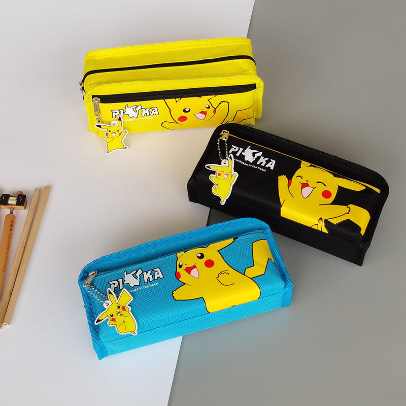 Pikachu-Themed Pokemon Pencil Case - Large Capacity Oxford Fabric Stationery Organizer - Cyprus