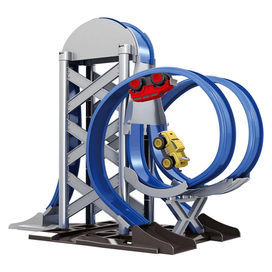 Magnetic Racing Track Car Toy Inertia Pull Back Stunt Car DIY Assembly 33.46inch Boy Girl Gift