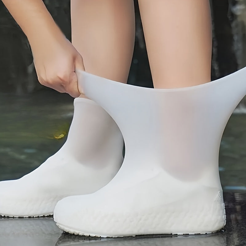 Reusable Waterproof Rubber Shoe Covers Slip-Resistant Overshoes