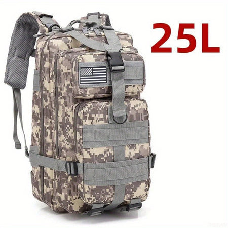 1000D Nylon Waterproof Rucksack for Outdoor Adventures 25L (ACU)