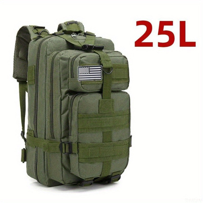 1000D Nylon Waterproof Rucksack for Outdoor Adventures 25L (Green)