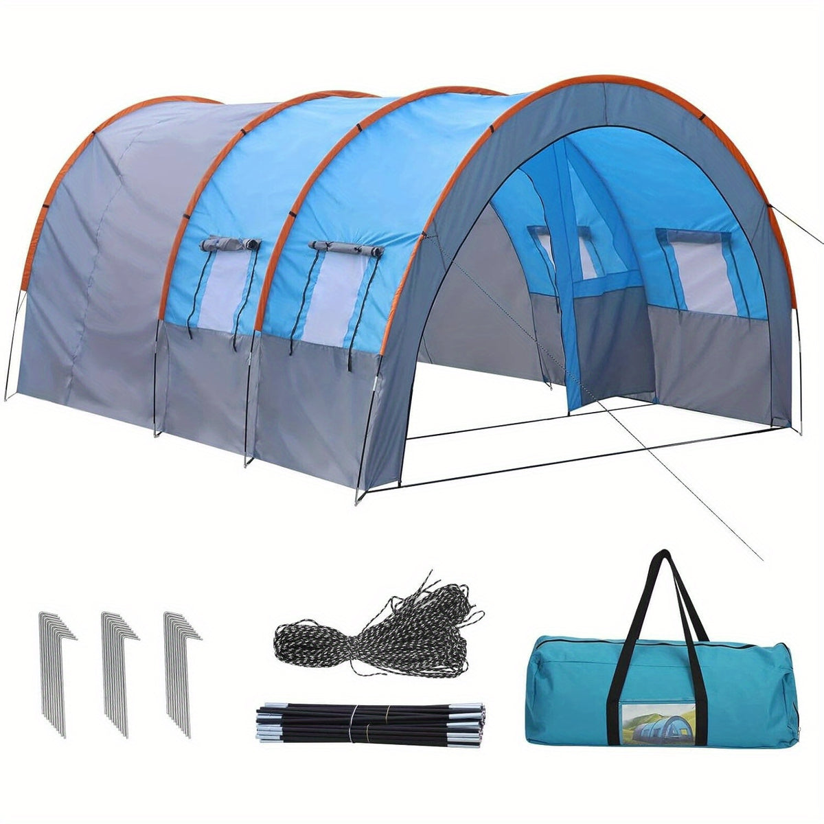 XXL Large Tunnel Tent &ndash; Spacious Design for 4-6 People Variant1