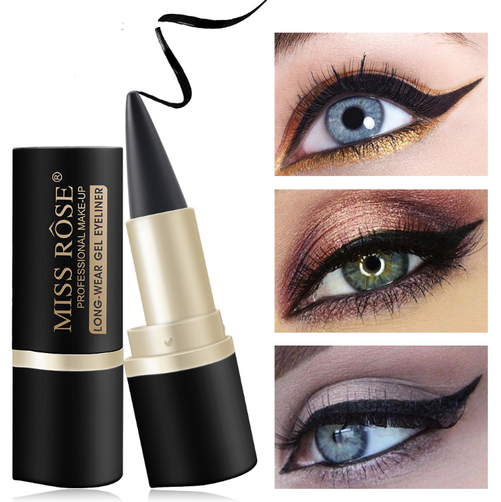 🟠 Αδιάβροχο μαύρο Eyeliner υγρό μολύβι Eye Liner Pencil Gel Beauty Makeup Cosmetic Eyelashes Waterproof Eye Liner Makeup Tool