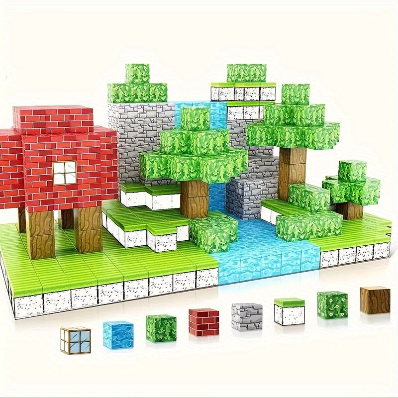 Magnetic Christmas Puzzle Building Blocks Toy Set