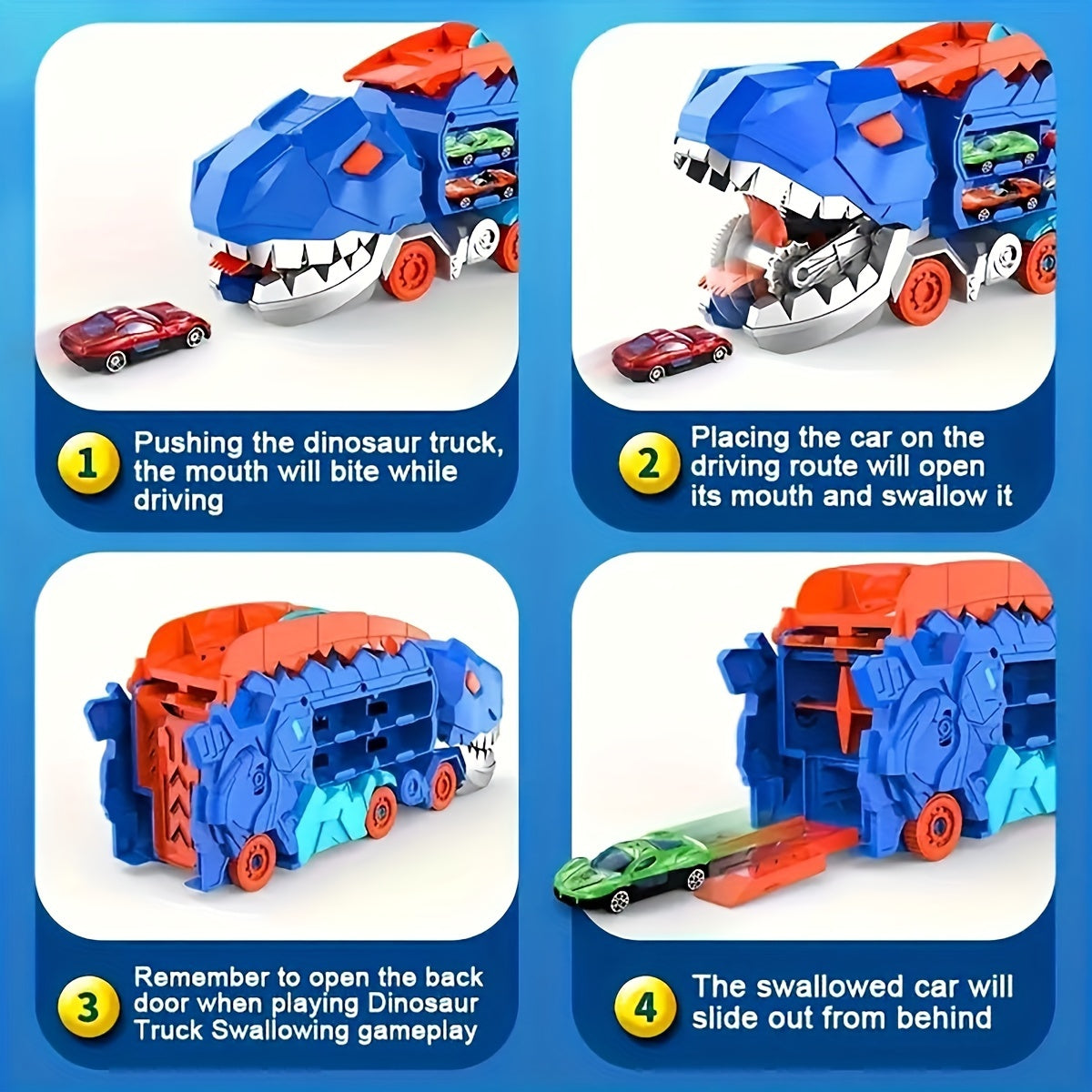 Dinosaur Ultimate Hauler Track Toy - Transforming Truck and T-rex