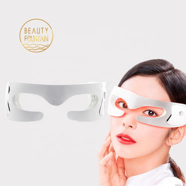 Anti-Wrinkle Heating Red Light Therapy Vibration Relief Eye Bag Wrinkle Removal Electric Massager LED Eye Beauty Mask