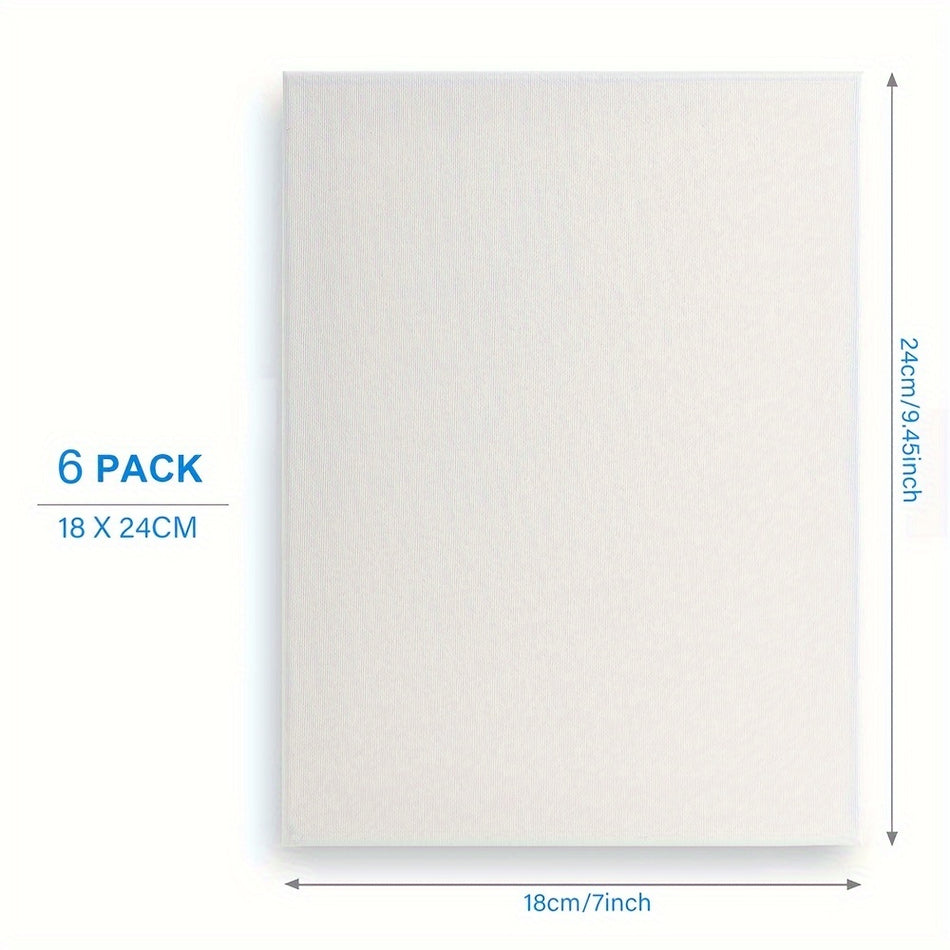 6pcs Canvas Boards Set - 100% Cotton Art Supplies Canvas Panel για διάφορες τεχνικές βαφής - Κύπρος