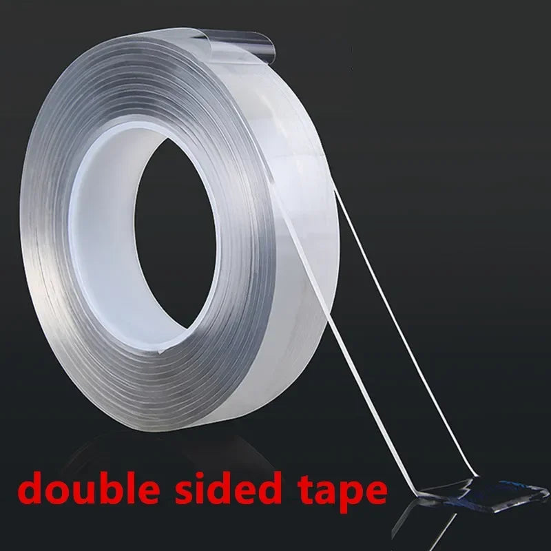 1mm Transparent Double Sided Tape Nano Tape Waterproof Wall Stickers Reusable Heat Resistant Bathroom Home Decoration Tapes 3M / 1mm / 30mm