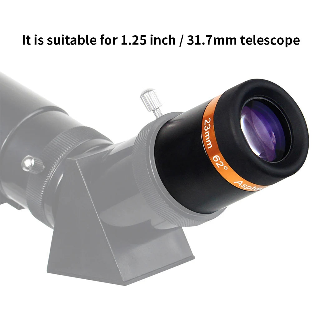 1pc Astronomical Telescope Eyepiece 1 25inch 62 Degree Wide Angle Eyepiece Planetary Eye Lens 4MM 10MM 23MM