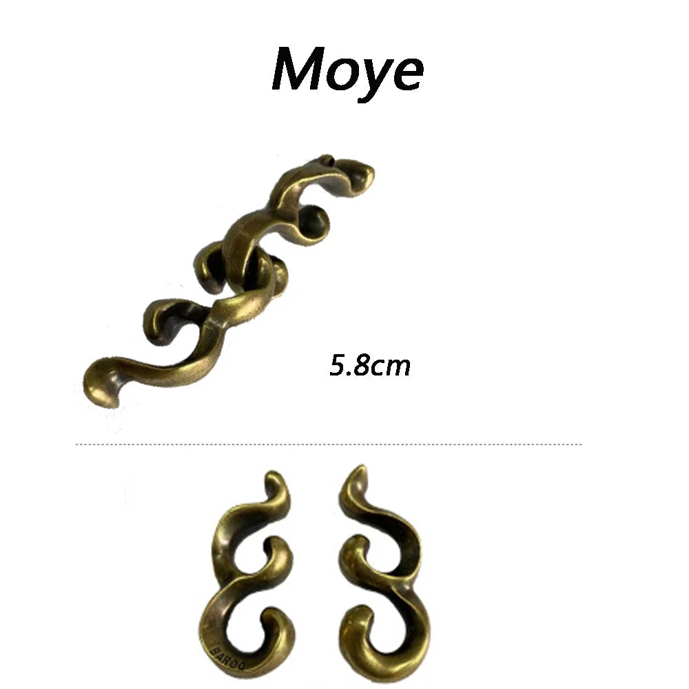 1pc Classic IQ Metal Brain teaser Magic Baffling Puzzle Brainstring Jigsaw Game Unlocking Unlooping Novel Toy for Children Adult Moye