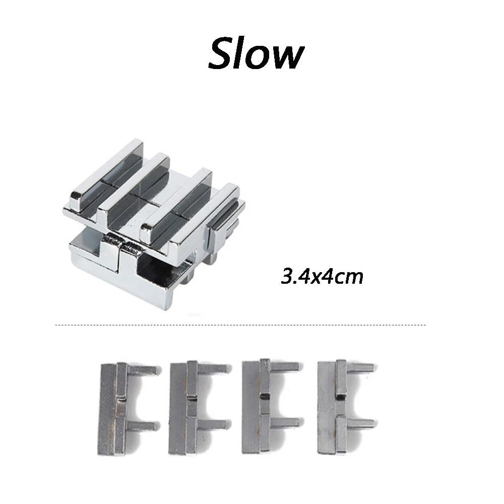 1pc Classic IQ Metal Brain teaser Magic Baffling Puzzle Brainstring Jigsaw Game Unlocking Unlooping Novel Toy for Children Adult Slow
