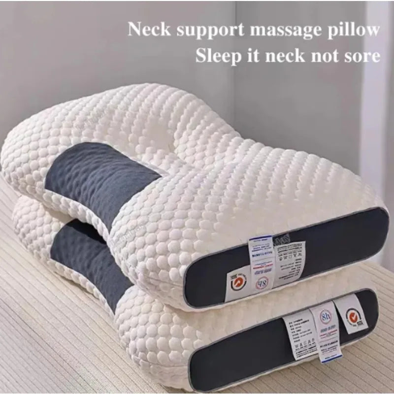 1PC Knitted Pillow SP Neck Protection Sleep Massage Pillow Core Bedding Living Room Bedroom Decoration Pillow Milky White