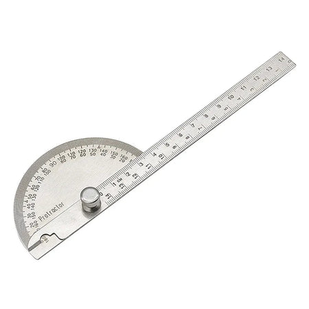 1PC Protractor Angle Ruler  Stainless Steel Goniometer Dividing Gauge Angle Ruler 180 Degree Semi Circular Carpenter 10/14/15cm 0-14cm