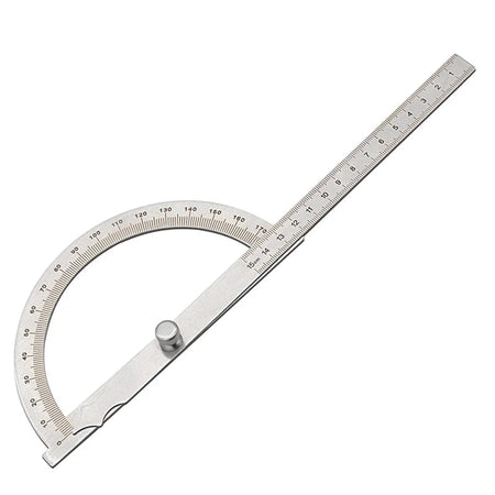 1PC Protractor Angle Ruler  Stainless Steel Goniometer Dividing Gauge Angle Ruler 180 Degree Semi Circular Carpenter 10/14/15cm 0-15cm