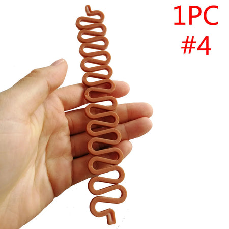 1PCS Charming French Style Women Girls DIY Hair Braiding Tool Roller Hook With Magic Twist Styling Bun Maker Plait Tools 1pc color4