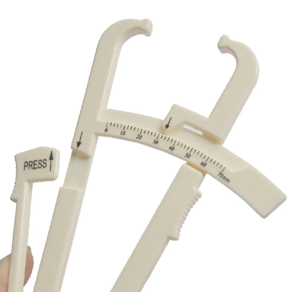 1PCS Crossfit Body Fat Loss Tester Calculator Fitness Caliper Clip Measurement Slim Skin Fold Body Fat Chart Gym Equipment