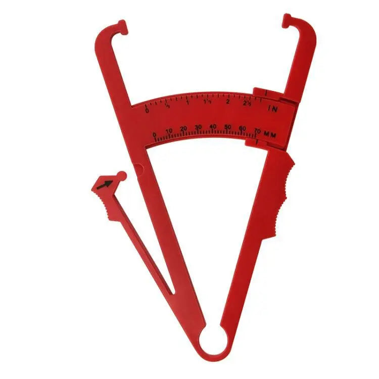 1PCS Crossfit Body Fat Loss Tester Calculator Fitness Caliper Clip Measurement Slim Skin Fold Body Fat Chart Gym Equipment Red