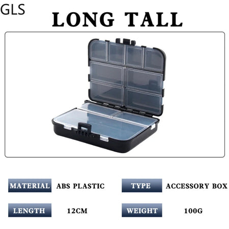 1Pcs Exquisite 12*9*3.5CM Storage Box High-quality ABS Plastic Fishing Box Double-layer Design Fishing Tackle