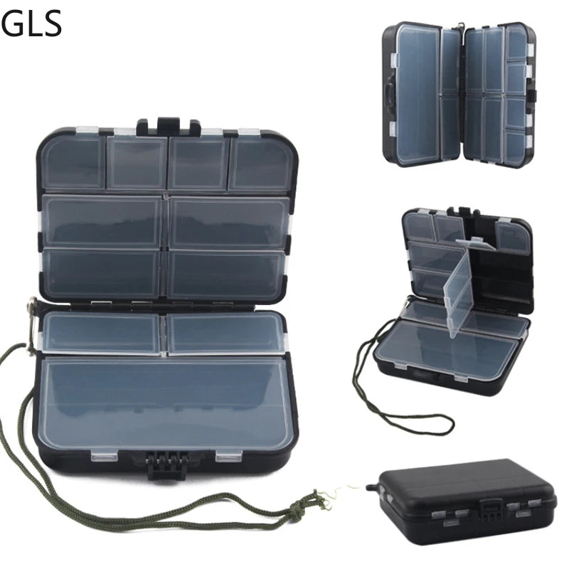 1Pcs Exquisite 12*9*3.5CM Storage Box High-quality ABS Plastic Fishing Box Double-layer Design Fishing Tackle