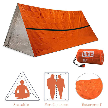 2-Person Emergency Shelter &amp;amp; Sleeping Bag Kit