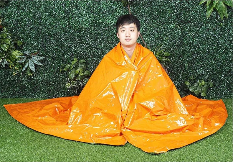 2-Person Emergency Shelter &amp;amp; Sleeping Bag Kit  blanket