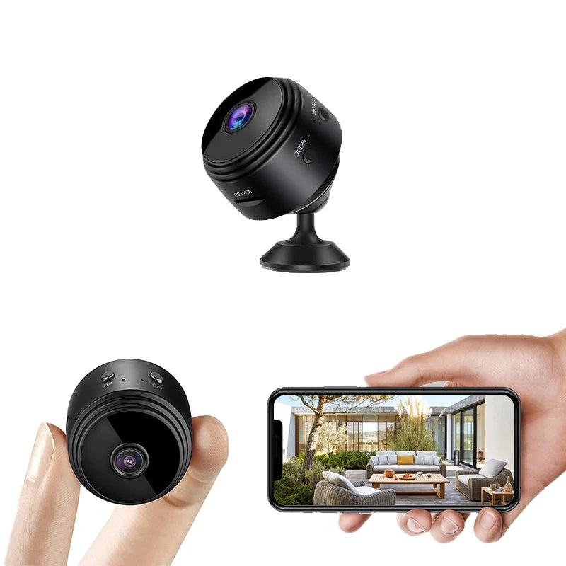 🟢 High Quality Security Mini Wireless A9 Camera Wifi, Spy Hidden Mini Camera HD 1080p V380 PRO APP for indoors, outdoors and cars