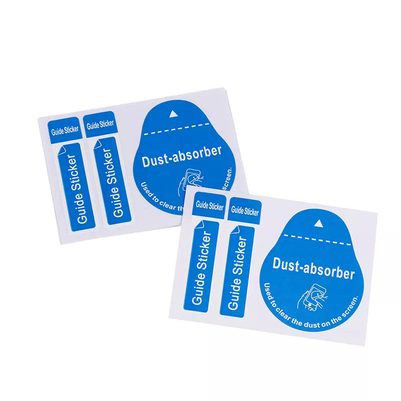 20/50pcs Blue Dust Removal Phone Screen Cleaning Tool All Phones 3 In 1 Dust-absorber + Guide Sticker Clear Dust On Screen 20pcs 1