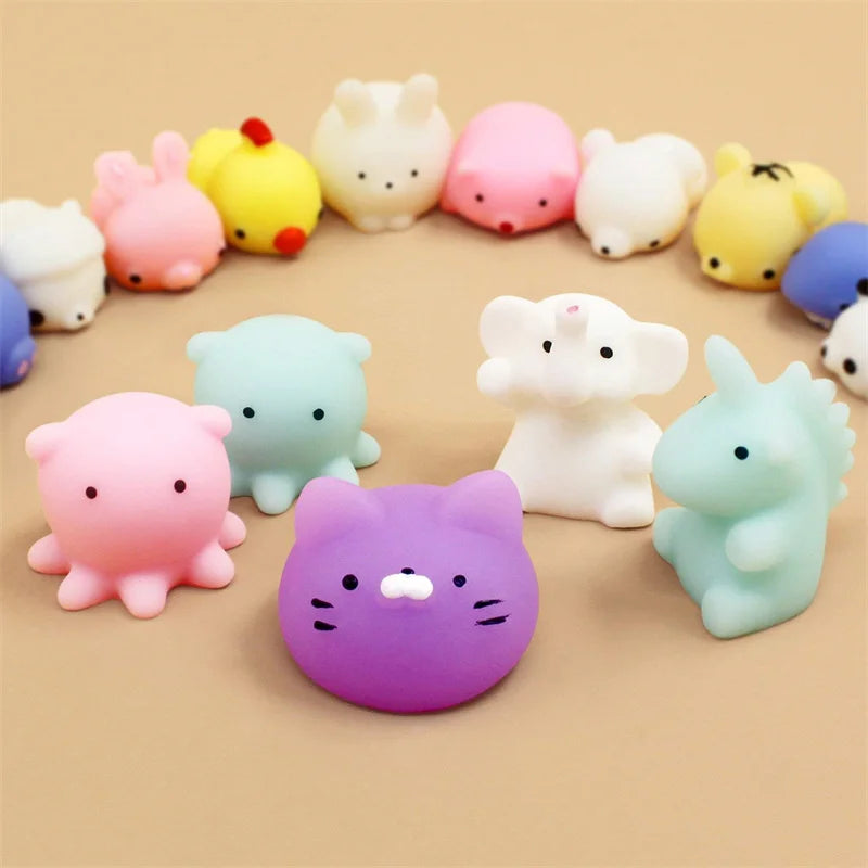 20-50PCS Kawaii Squishies Mochi Anima Squishy Toys For Kids Antistress Ball Squeeze Party Favors Stress Relief Toys For Birthday