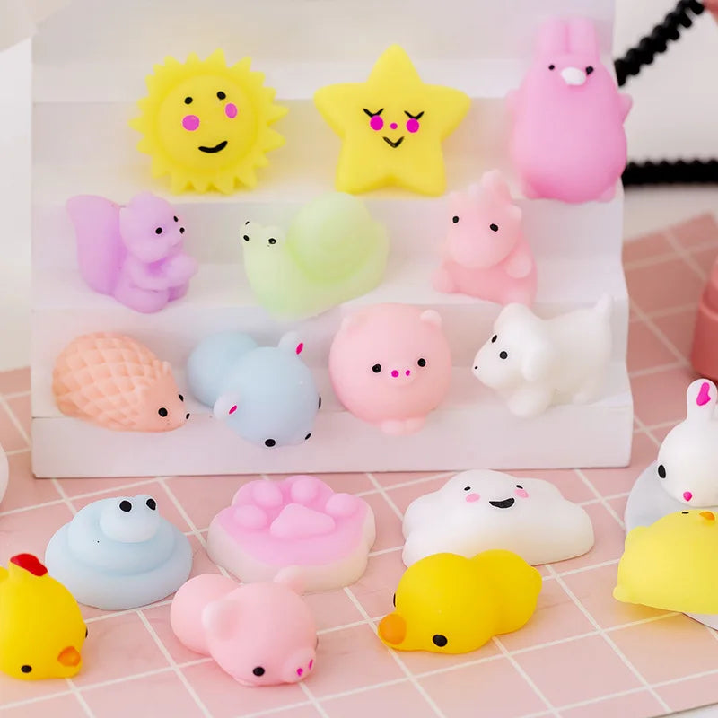 20-50PCS Kawaii Squishies Mochi Anima Squishy Toys For Kids Antistress Ball Squeeze Party Favors Stress Relief Toys For Birthday
