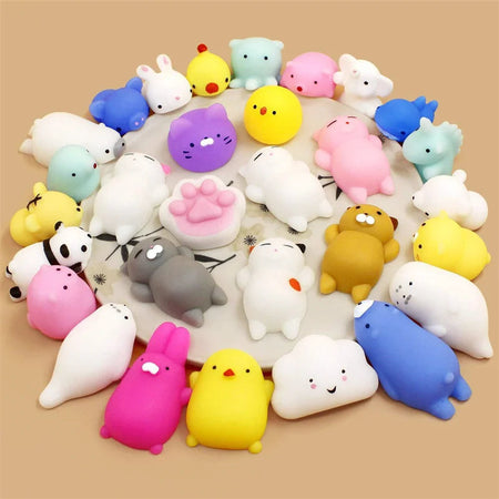 20-50PCS Kawaii Squishies Mochi Anima Squishy Toys For Kids Antistress Ball Squeeze Party Favors Stress Relief Toys For Birthday